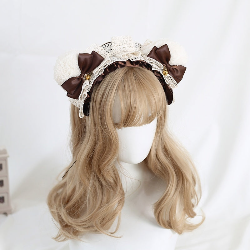 Lolita Sweet Bear Ear Bow Hair Accessory KC (20 Colors) LE6020