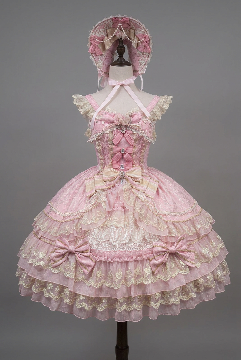 Crown of Gems Lolita Pink JSK Dress