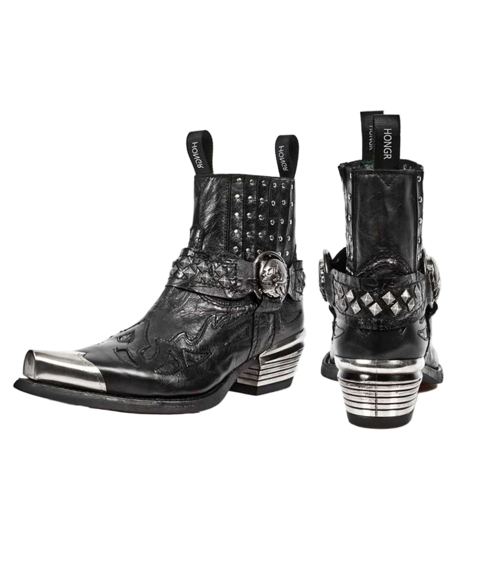Black Gothic Ankle Boots LE5012