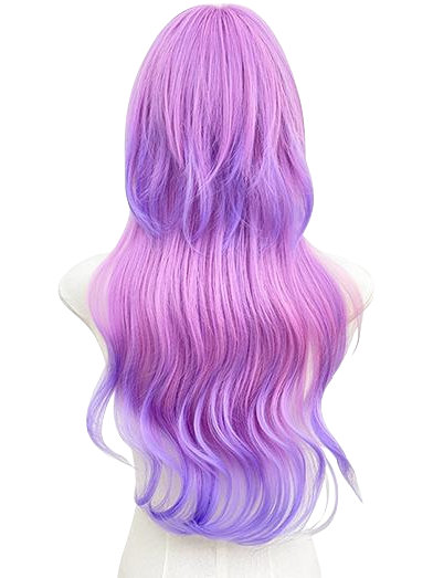 Long Wavy Jellyfish Wig Pink to Purple Gradient Sweet Hair LE7003