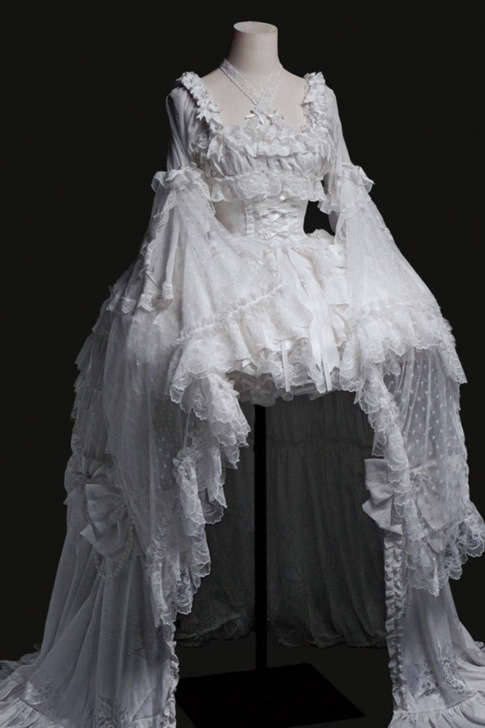 White Rabbit Princess Lolita Gothic Wedding White JSK Dress