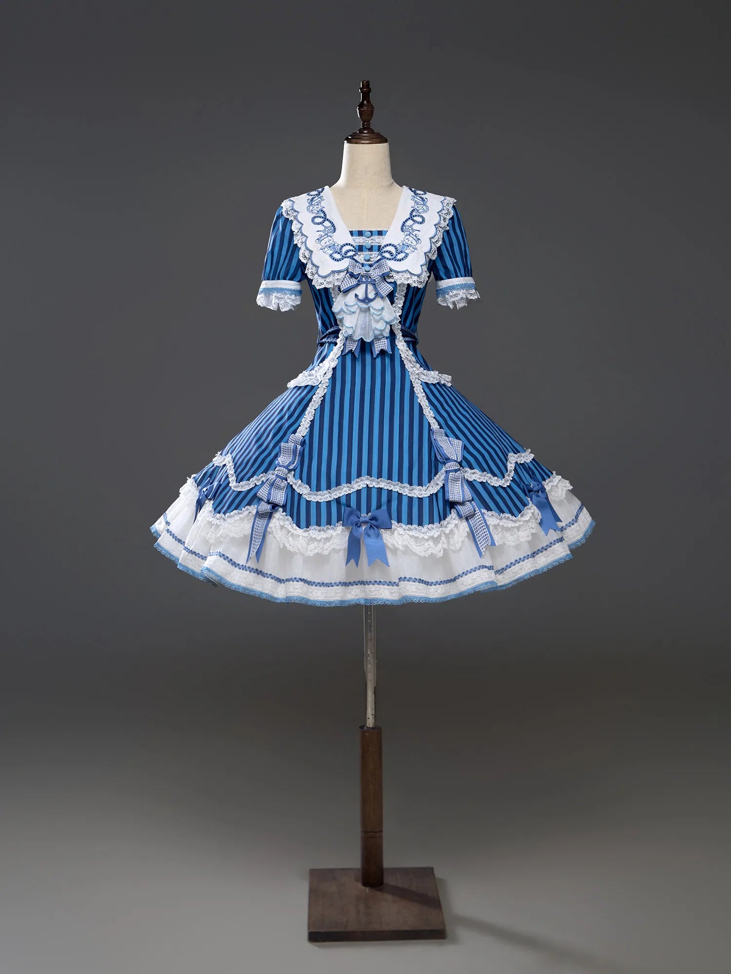 Antique Sailor Bear Six-Panel Cropped Lolita OP Dress