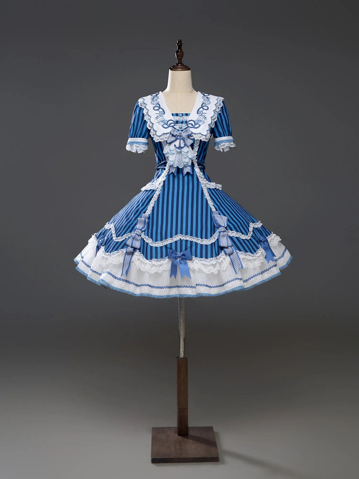 Antique Sailor Bear Six-Panel Cropped Lolita OP Dress