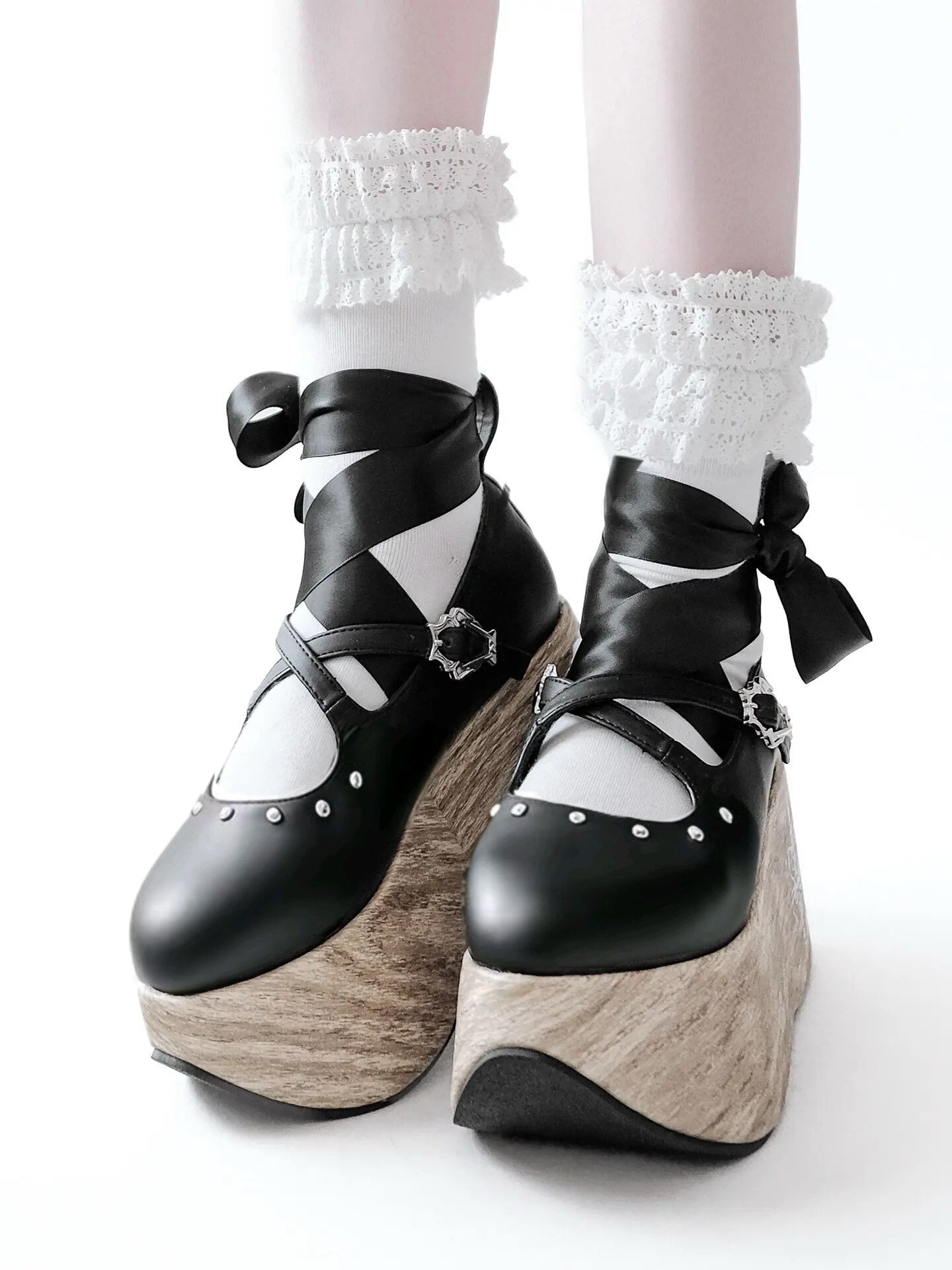 Puppet Lullaby Gothic Cross Rocking Horse Platform Shoes
