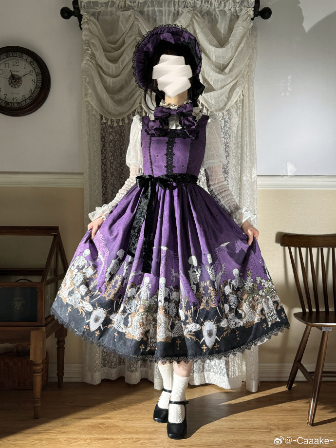 Dragon Bone Lily Lolita Gothic Purple JSK Dress