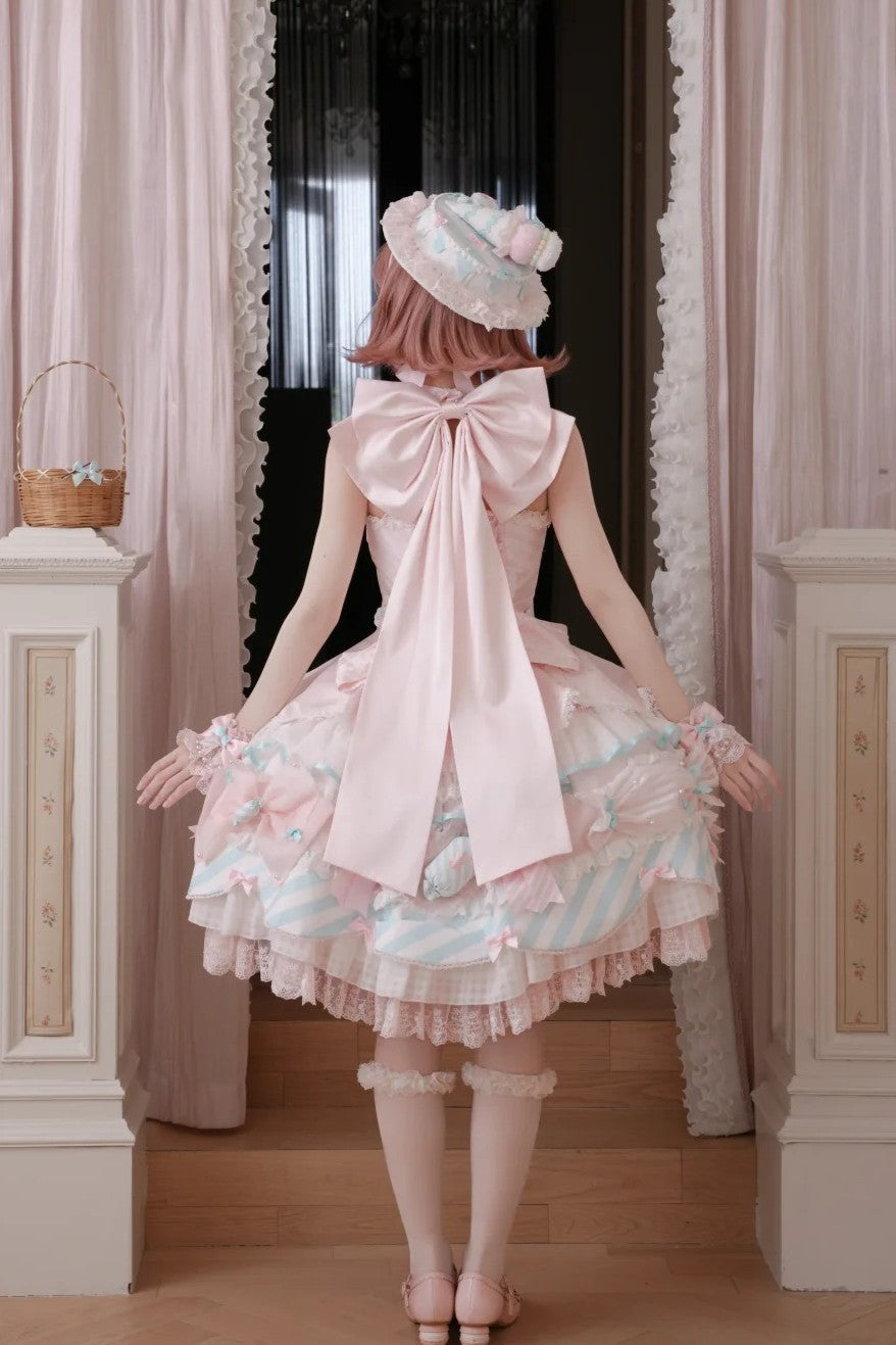 Candy Room Sweet Cake Lolita JSK Pink Blue Pastel