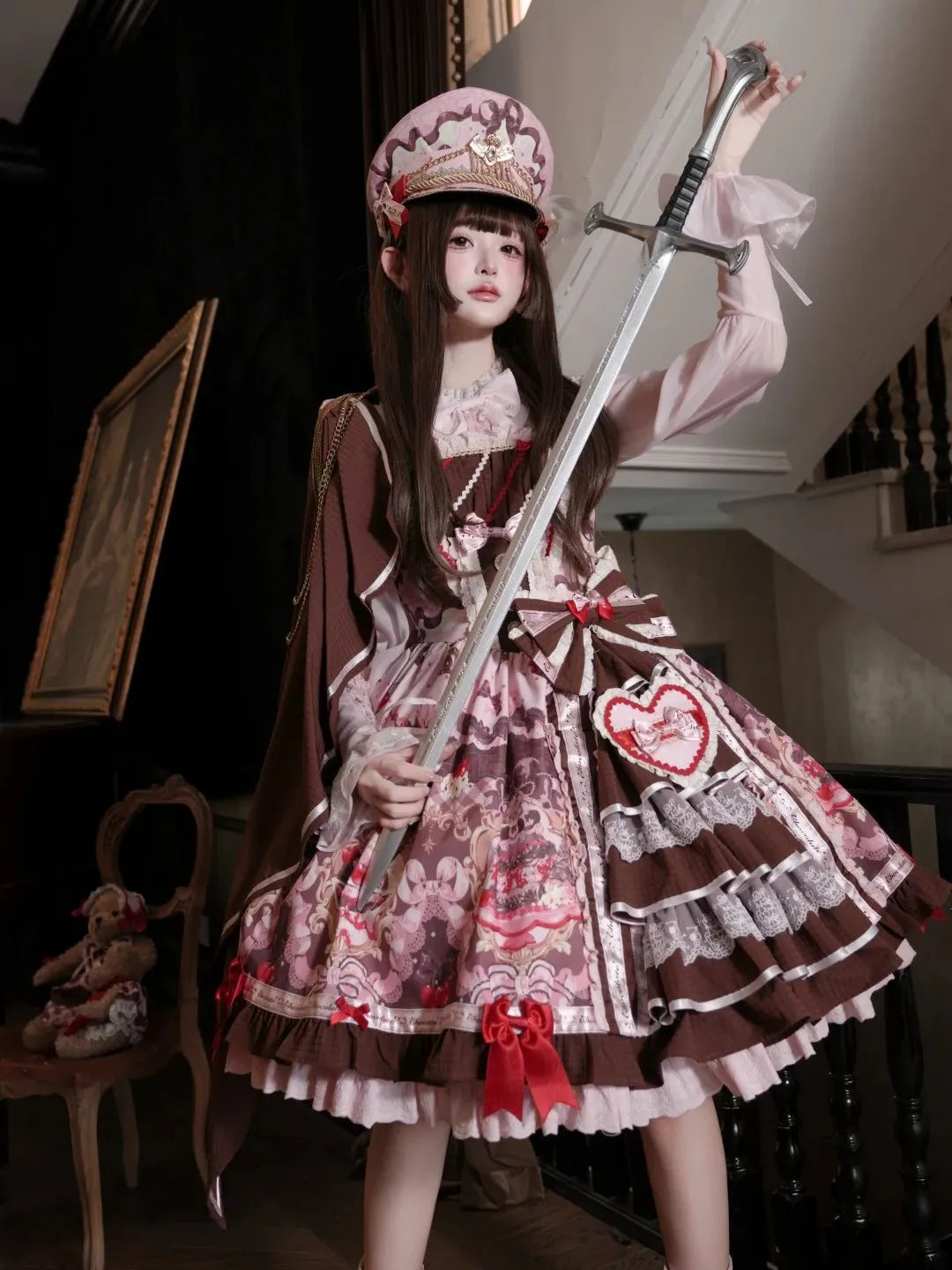 Royal Princess Chocolate Sweet Military Lolita JSK