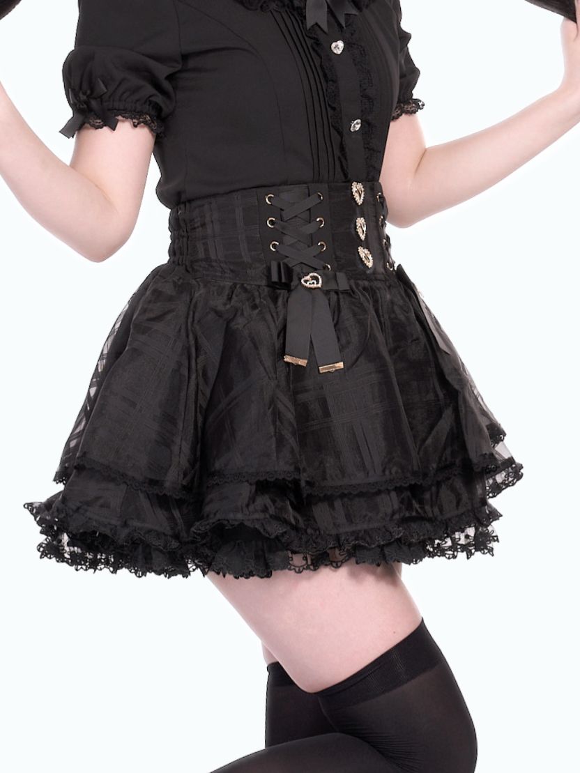 Lolita Seisokei Organza Lace-up Skirt LR1004