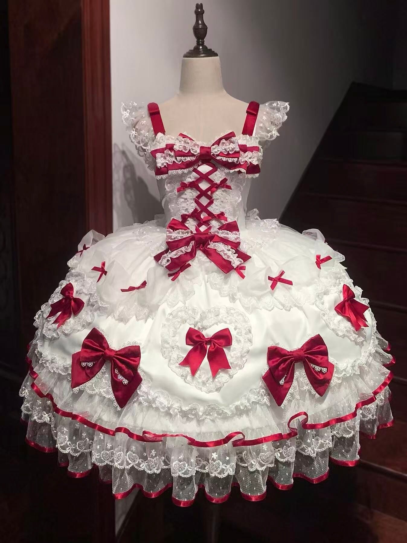 Velvet Sweetheart Lolita Red JSK Dress