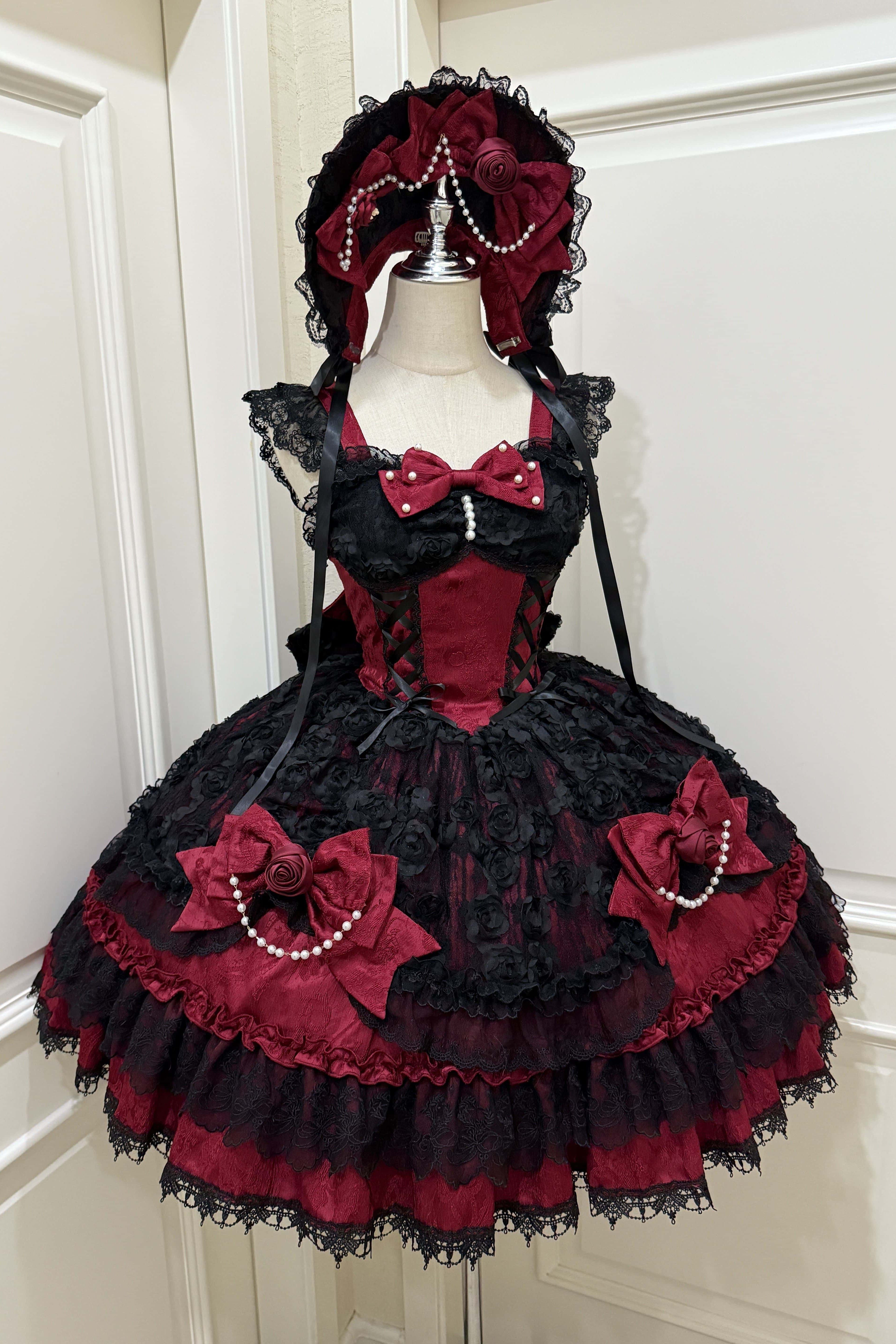 Rose Princess Lolita Red JSK Dress