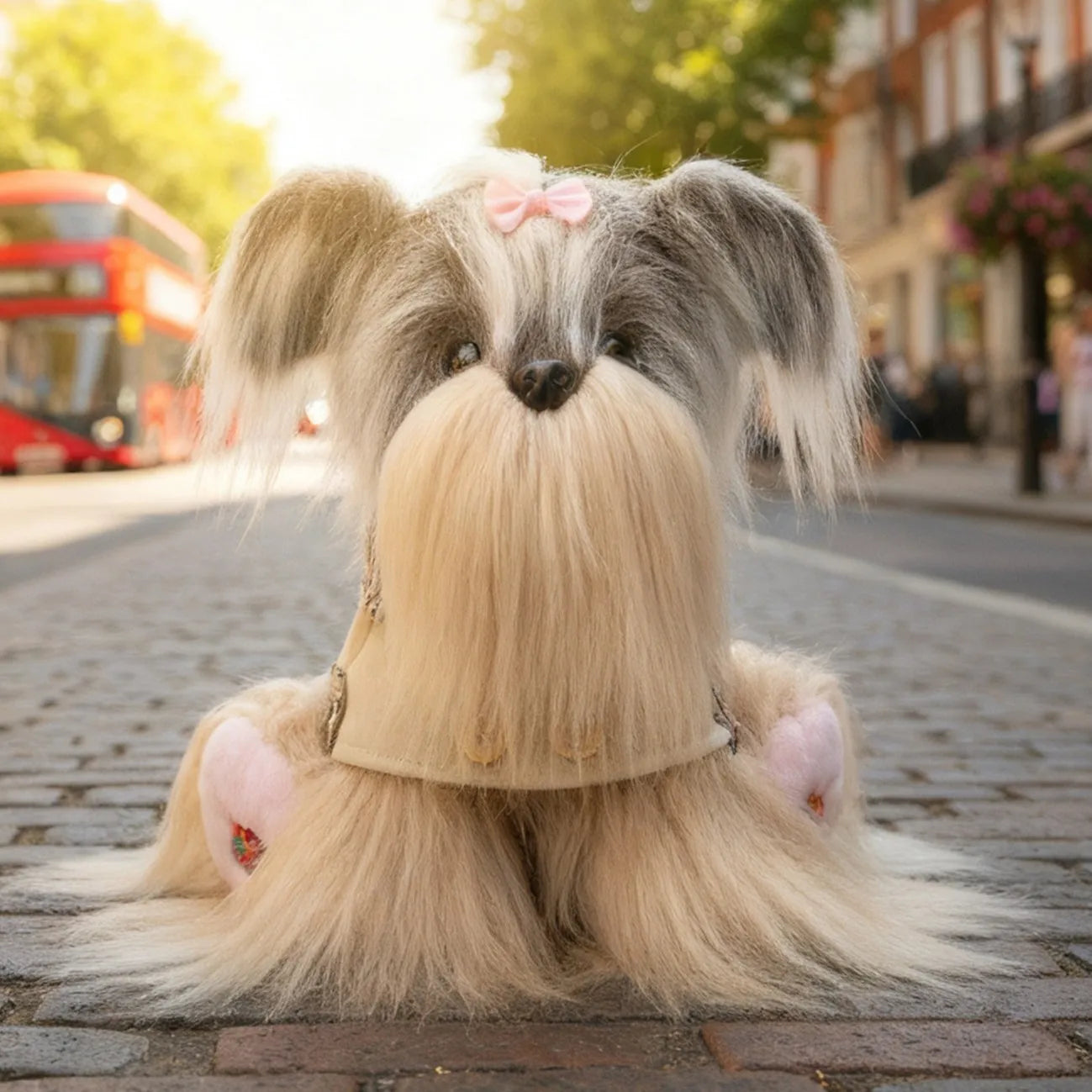 Realistic Plush Yorkshire Terrier Stuffed Doll
