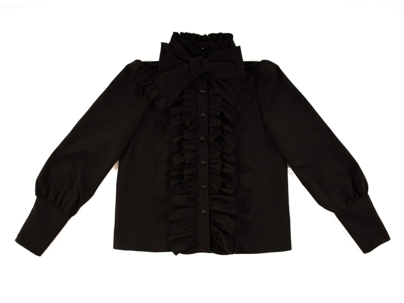 Doll Gift Box Gothic Lolita Black Shirt & Skirt Set