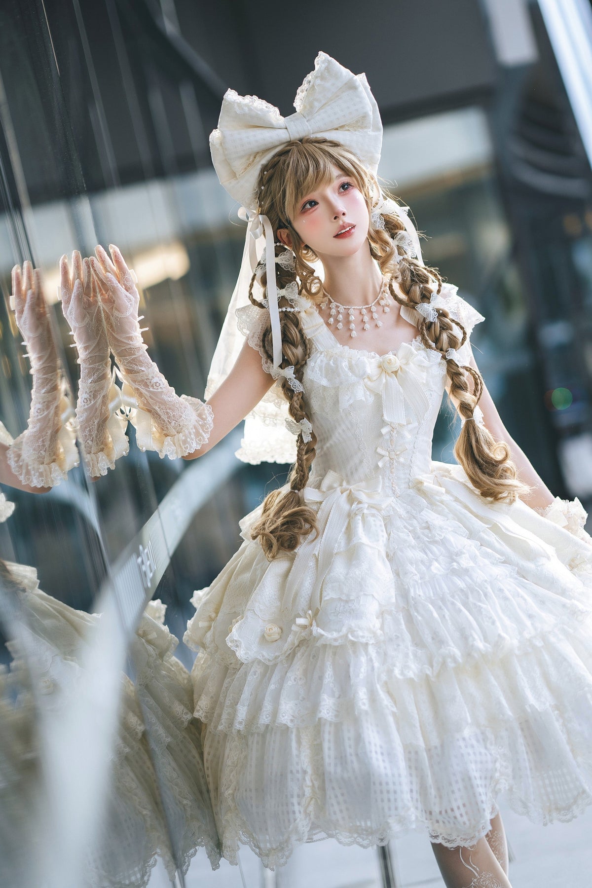 Frosted Starlight Elegant Bridal Sweet Lolita Accessories Set