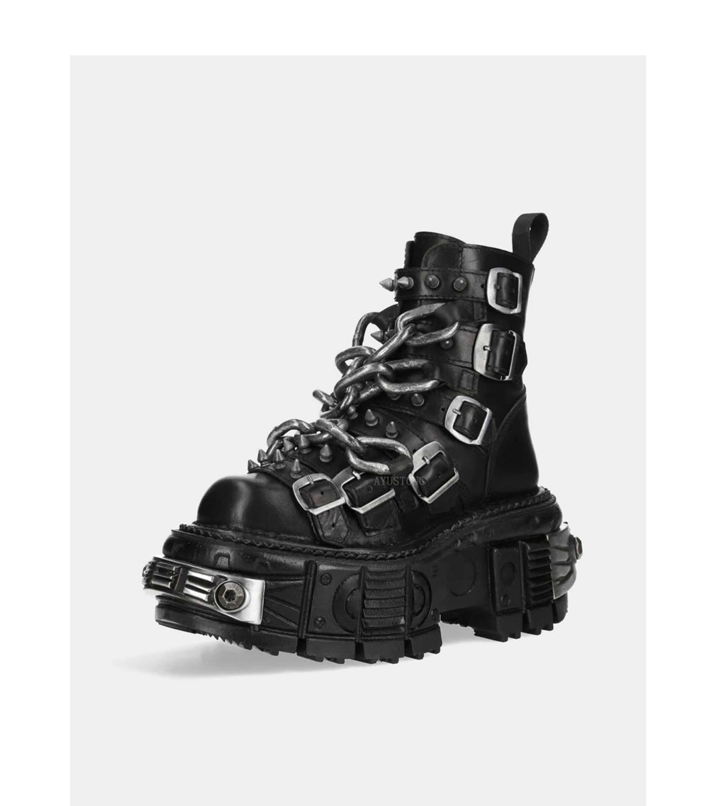 Lolita Punk Gothic Black Martin Boots LE5010