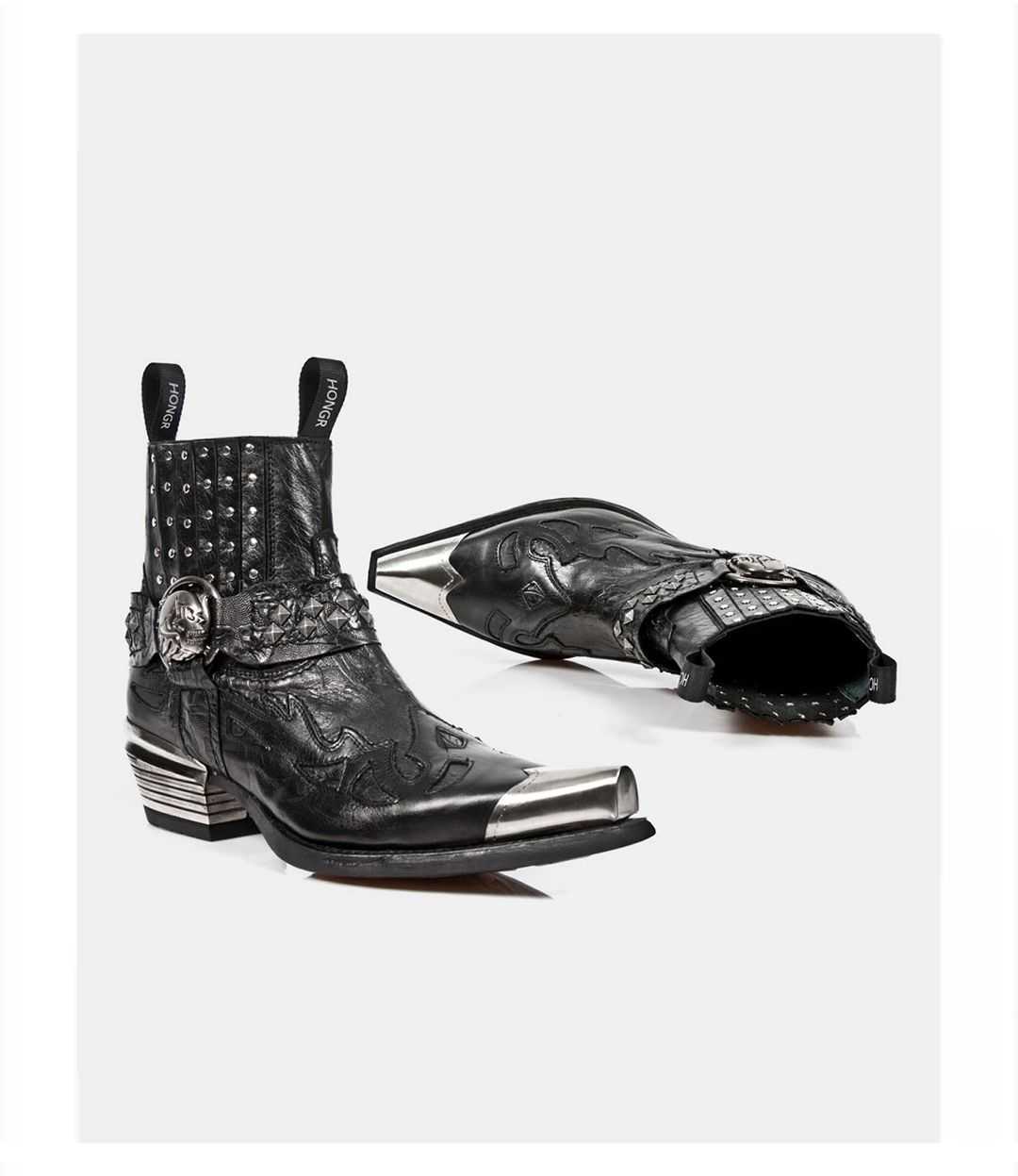 Black Gothic Ankle Boots LE5012