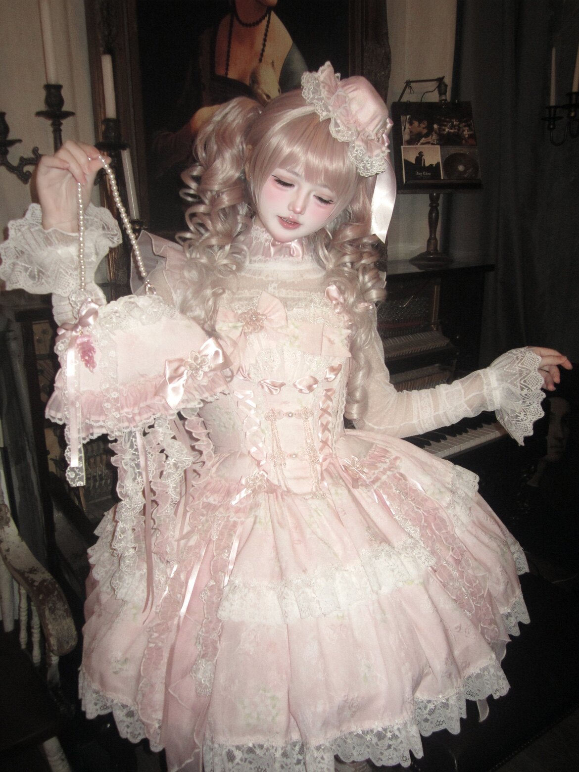 Jellyfish Pear Blossom Daily Lolita Pink JSK Dress