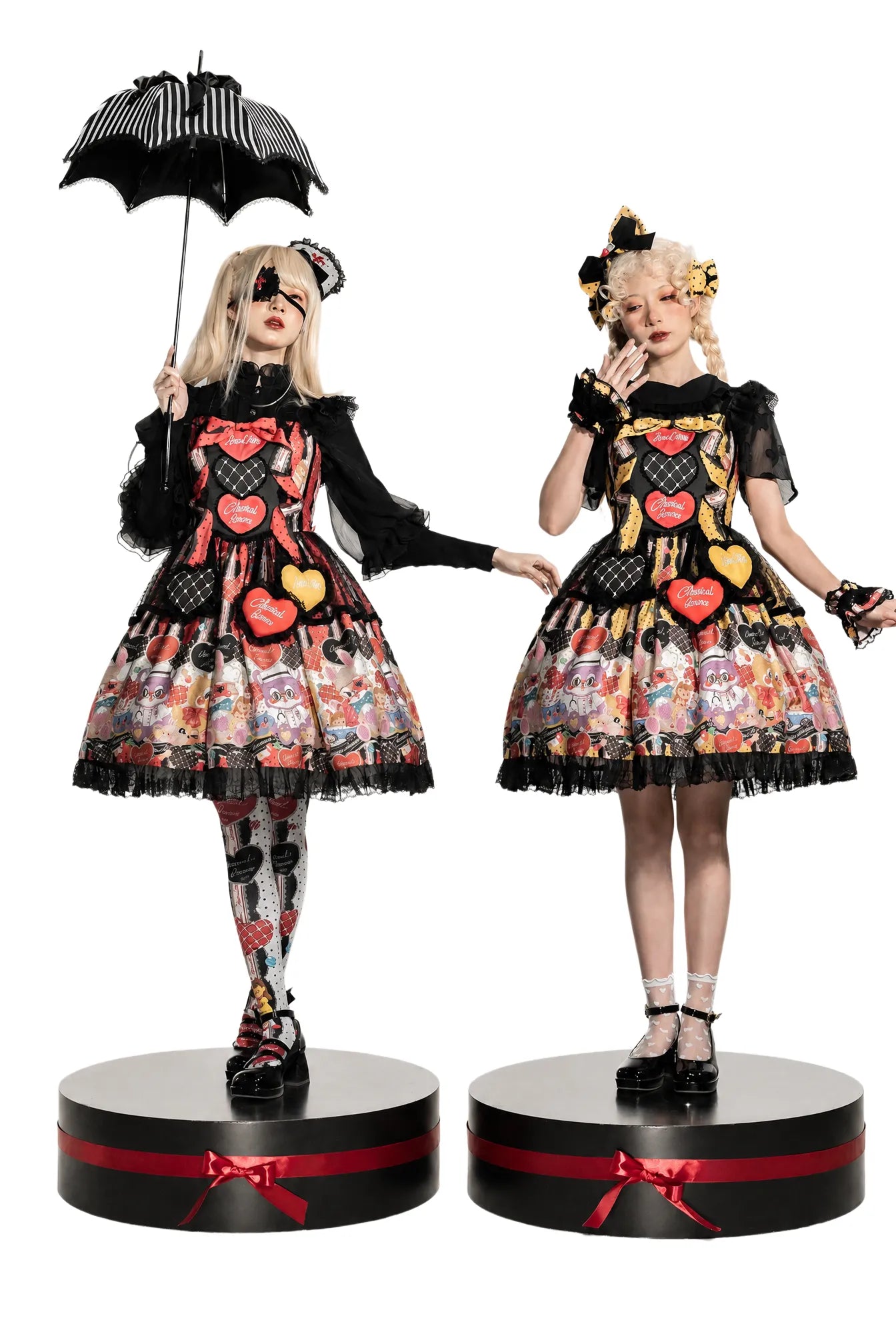Doll Clinic Heart Patch Sweet Gothic Lolita JSK Dress