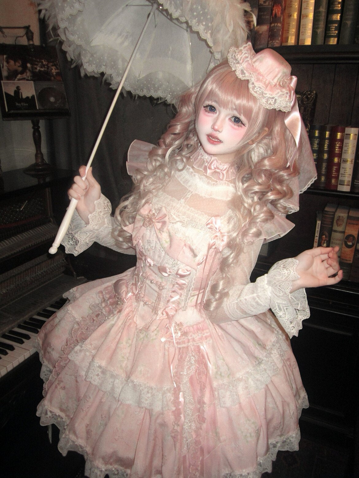 Jellyfish Pear Blossom Daily Lolita Pink JSK Dress