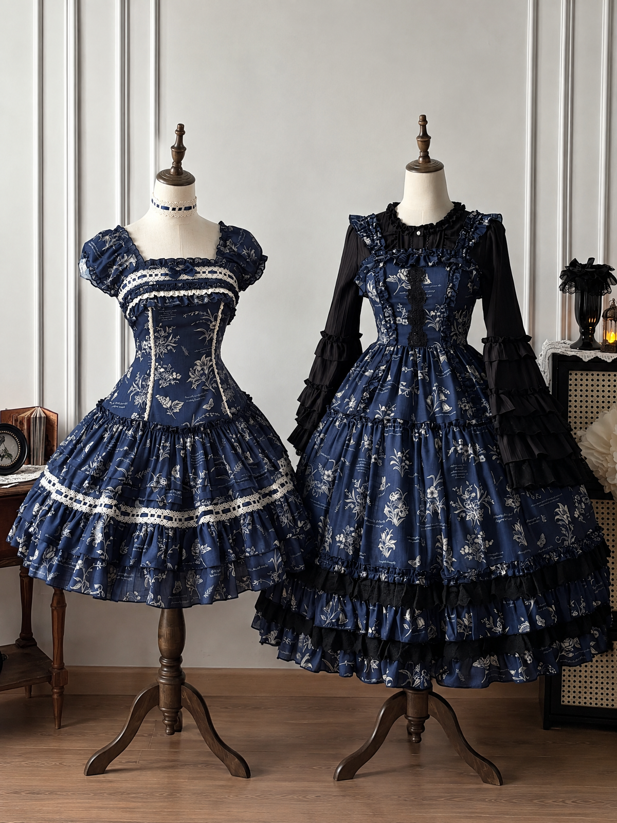 Frost Descent Lolita Floral Wall JSK / OP Dress