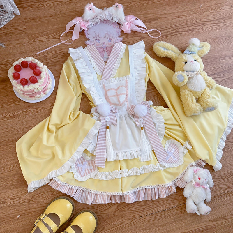 Lolita Sweet Kawaii Maid Dress (4 color)LE1046
