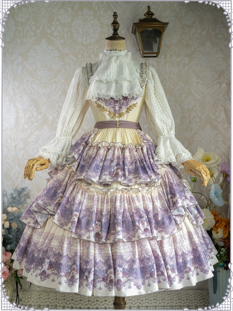 Berry Pie Lolita Print Long / Short JSK Dress