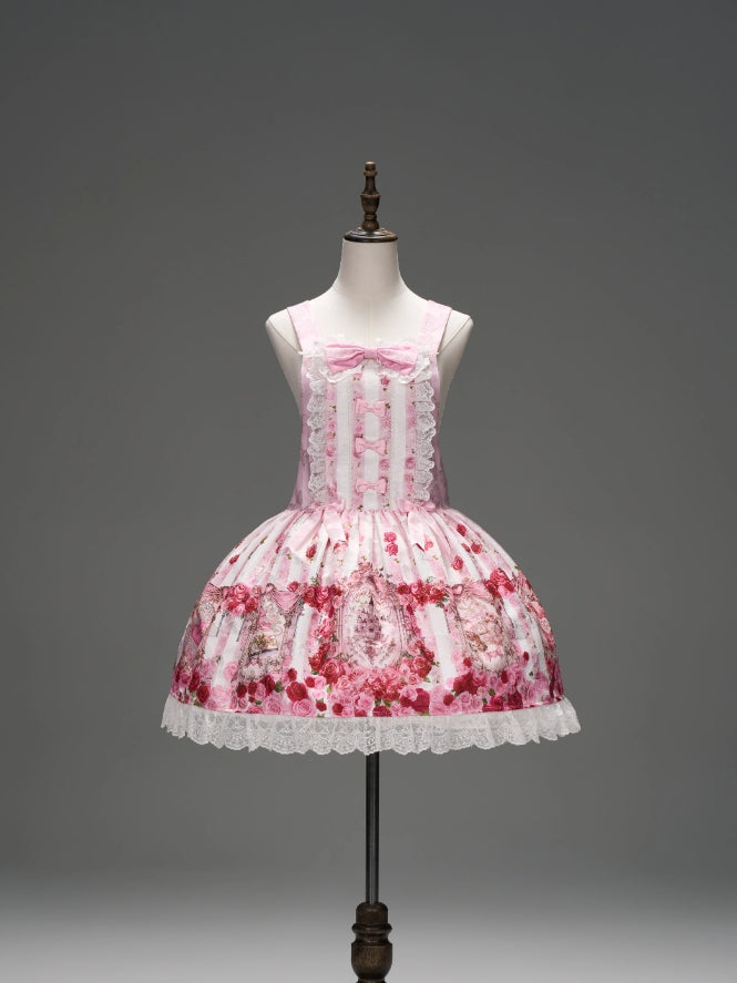 Rose Wall Sweet Lolita OP JSK Suspender Dress