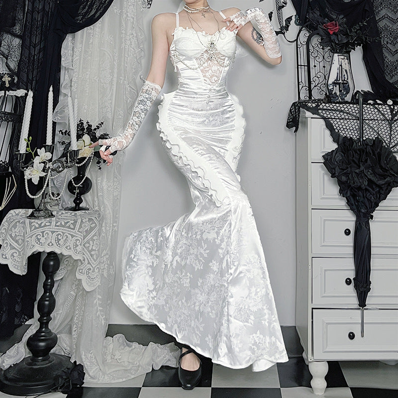 Lolita Pearl fishtail long dress LG1012