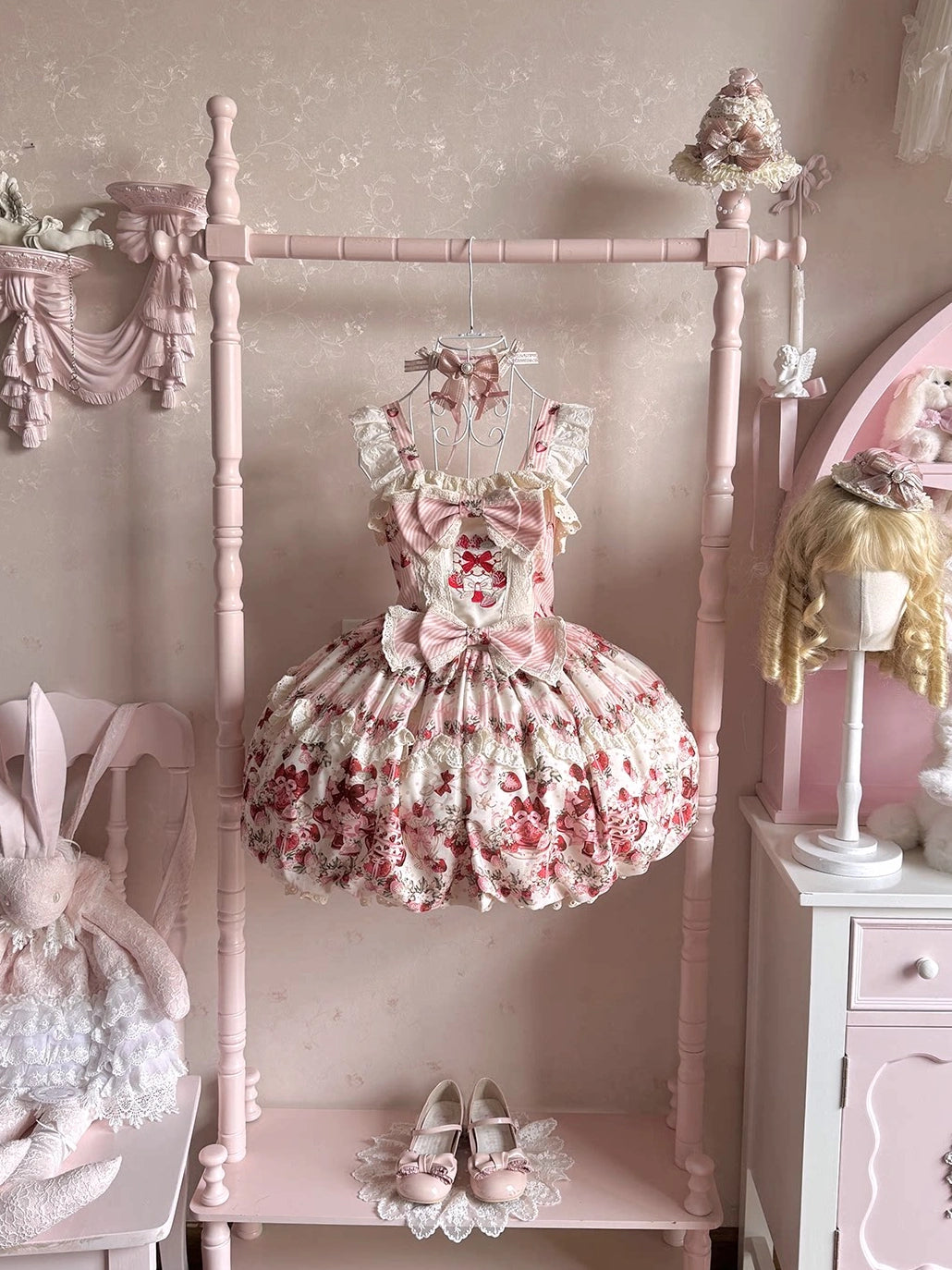 Strawberry Concerto Original Sweet Elegant Bud Shape Lolita JSK Dress