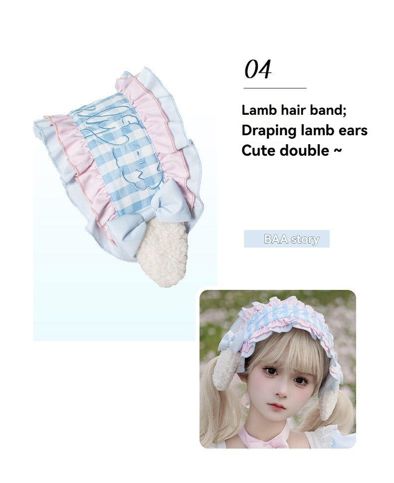 Lolita Kawaii Lamb Puff Sleeves OP Dress LS1014
