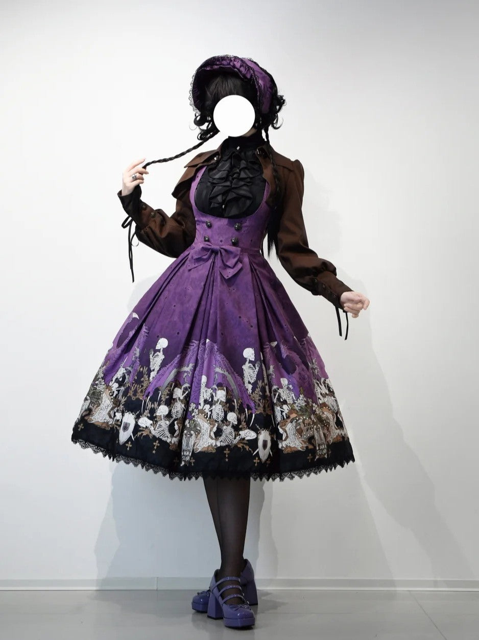 Dragon Bone Lily Lolita Gothic Purple JSK Dress