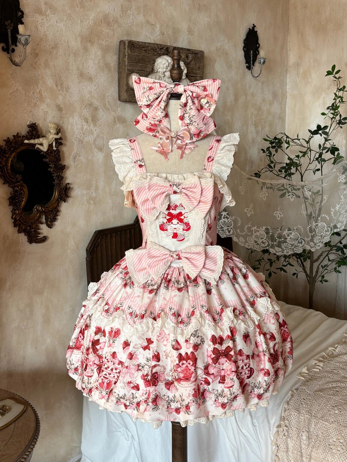 Strawberry Concerto Original Sweet Elegant Bud Shape Lolita JSK Dress