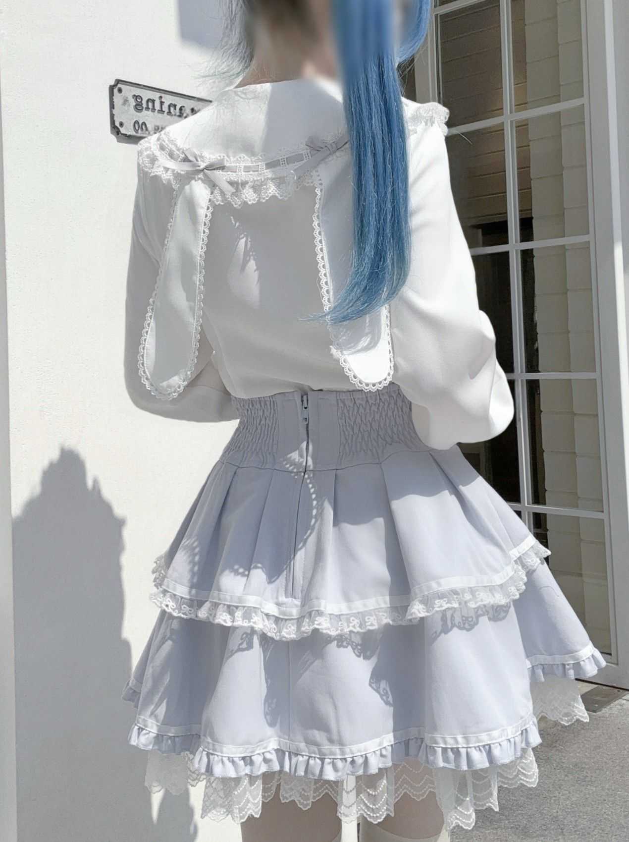 Lolita Kawaii Seisokei Bunny Ear Shirt LR1008
