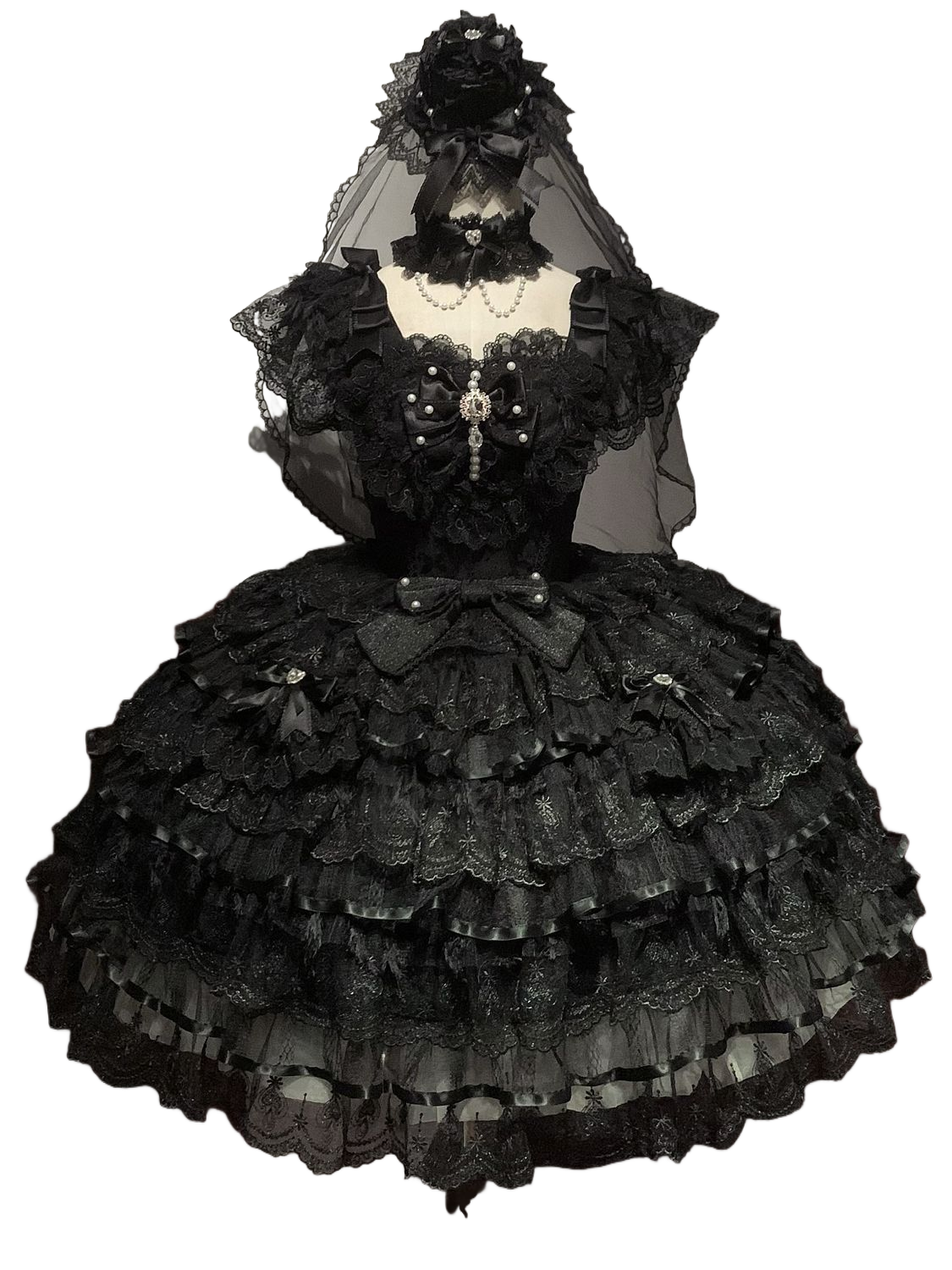 Lolita Ballet Lace Chiffon JSK Dress LS1025