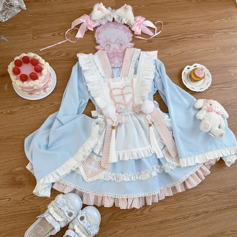 Lolita Sweet Kawaii Maid Dress (4 color)LE1046