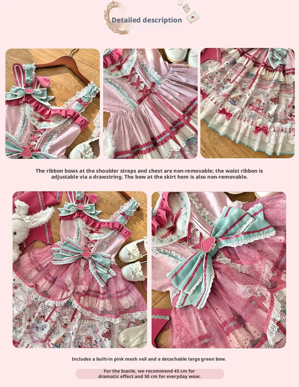 Cat Alice Fantasy Dreamland Lolita JSK Sweet Kawaii Wonderland Print