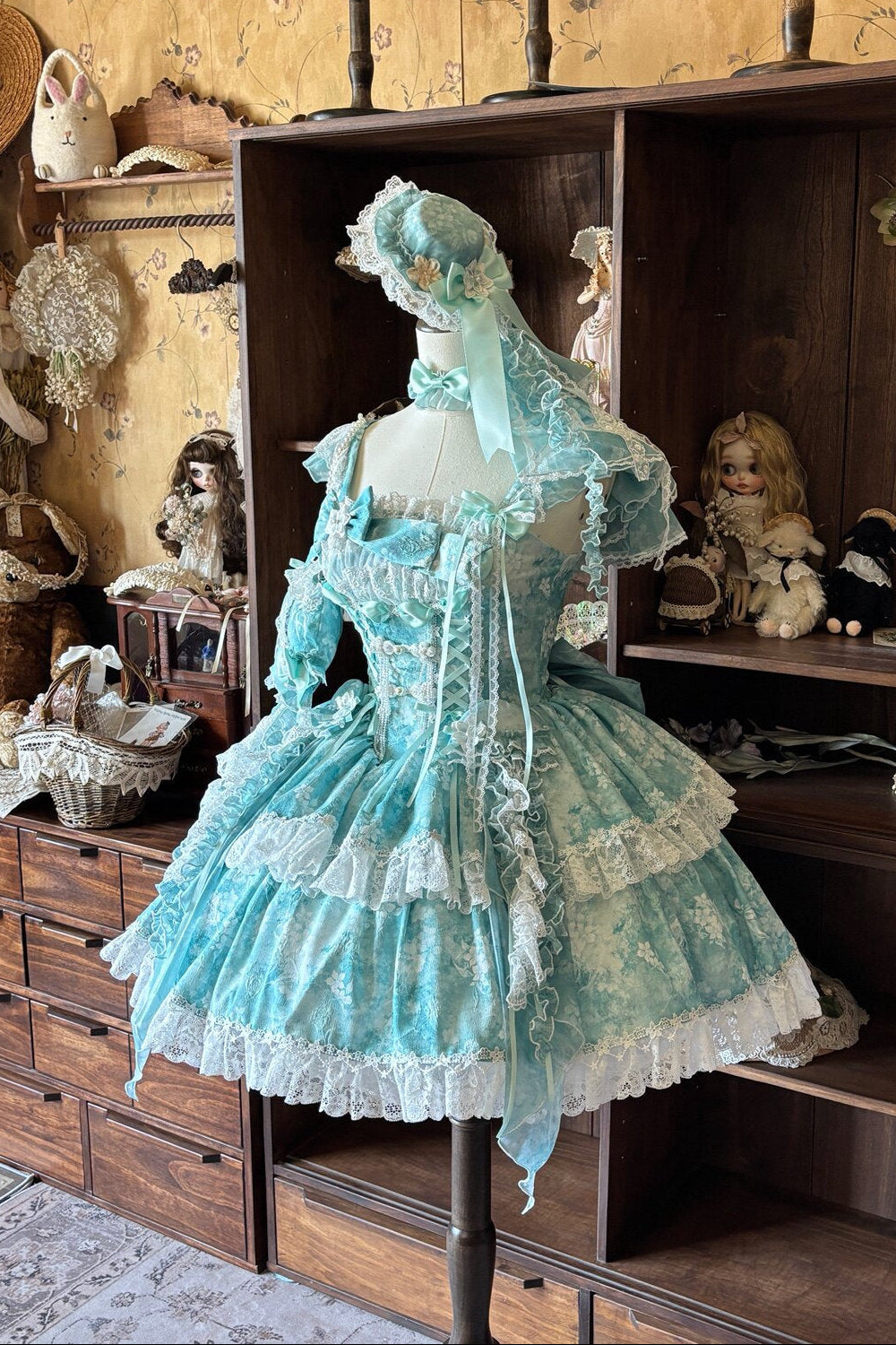 Jellyfish Pear Blossom Daily Lolita Blue JSK Dress
