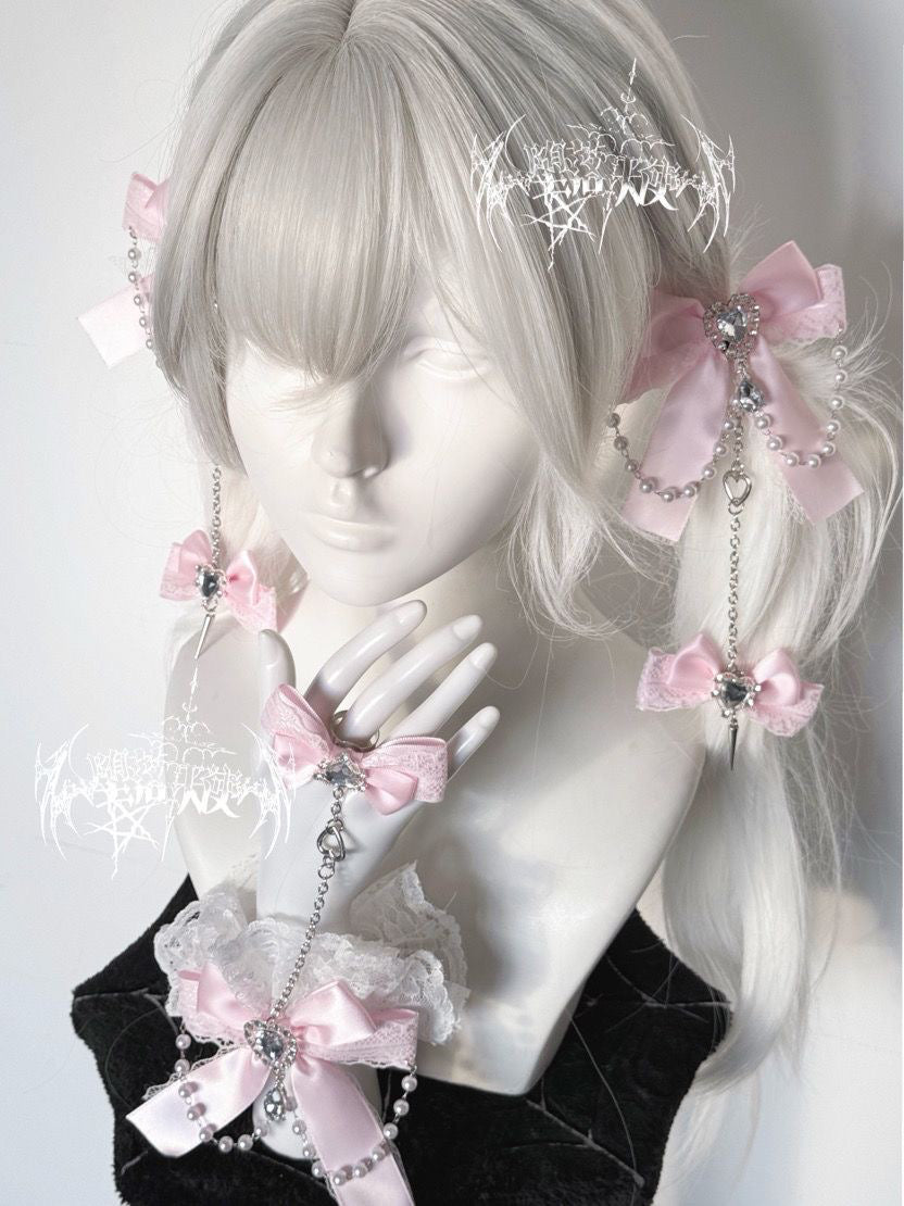 Y2K Harajuku Lace Hand Cuff & Slave Bracelet LE6005