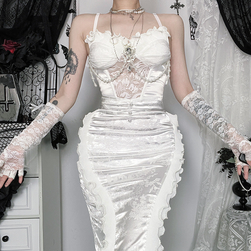 Lolita Pearl fishtail long dress LG1012