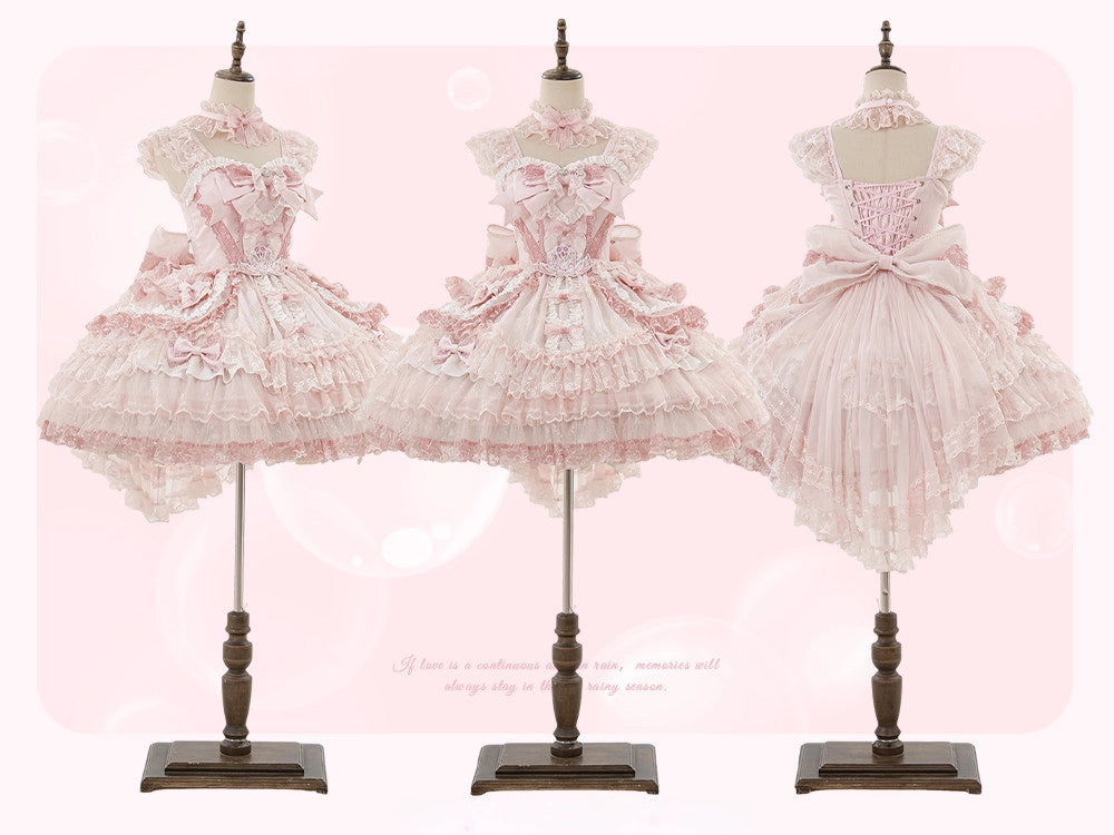 Beloved Swan Gorgeous Sweet Pink Lolita JSK & OP Dress