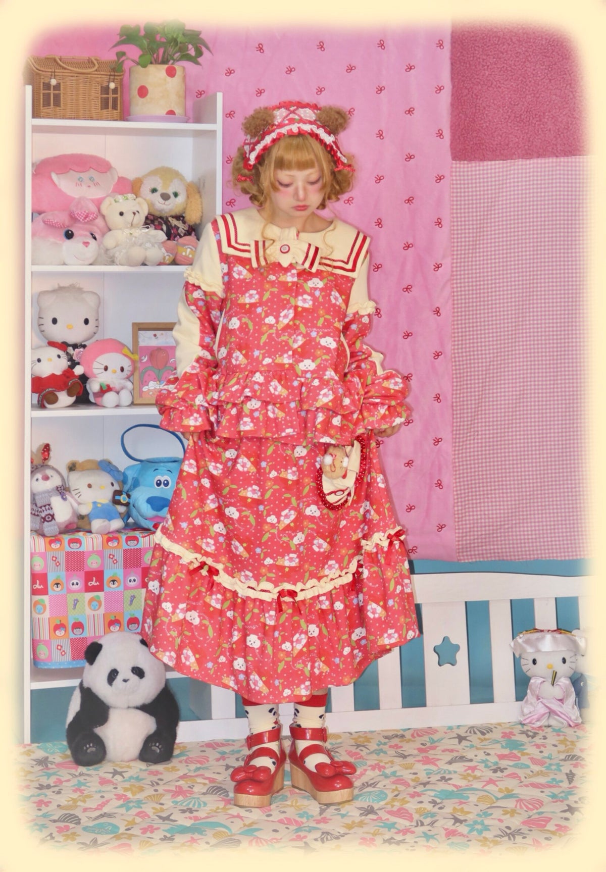 Dessert Tea Lolita Original Printed Sweatshirt & Skirt Set