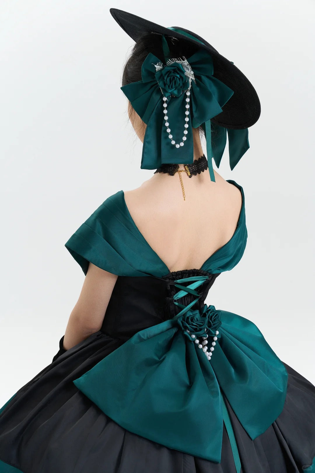 Treasure Chest Rose Lolita Green Dress