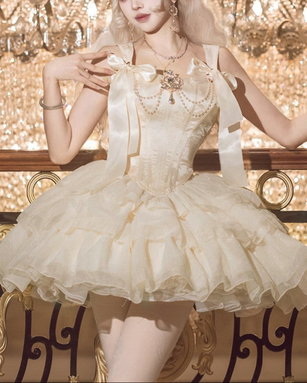 Lolita Elegant Birthday Ballet Style Corset Dress LC1005