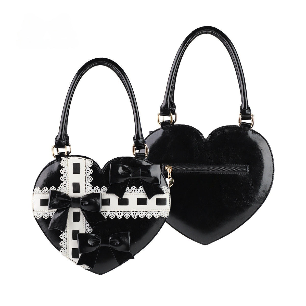Heart Gift Box Lolita Brown & Black Handbag