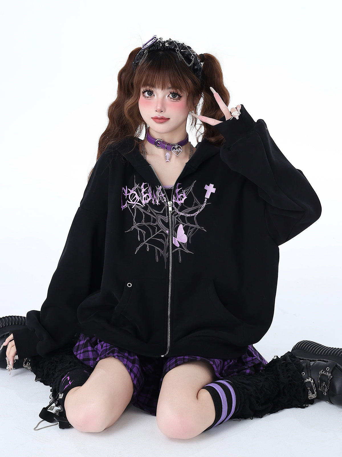 Sweet Punk Y2K Oversized Hoodie Jacket LE1025