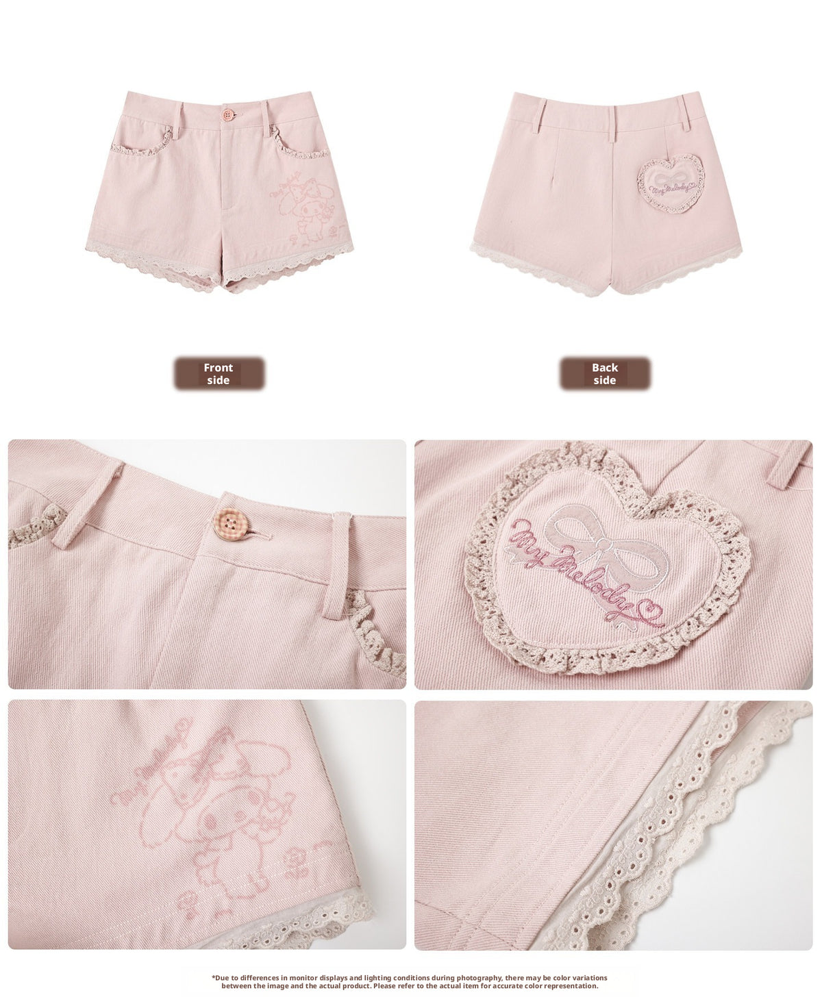 My Melody Pink Tie-Front Cardigan Polka Dot Cami Top Floral Shorts Set
