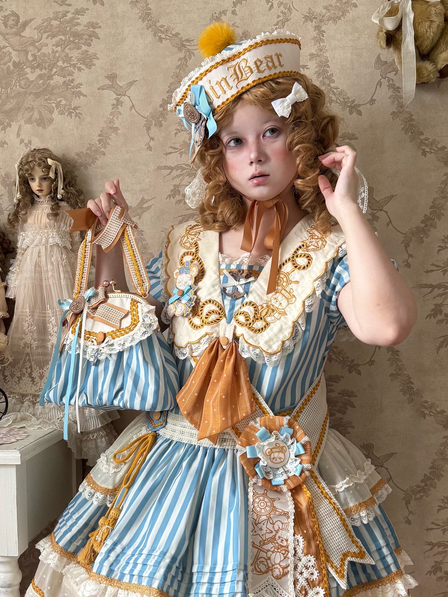 Antique Sailor Bear Lolita Accessories Set