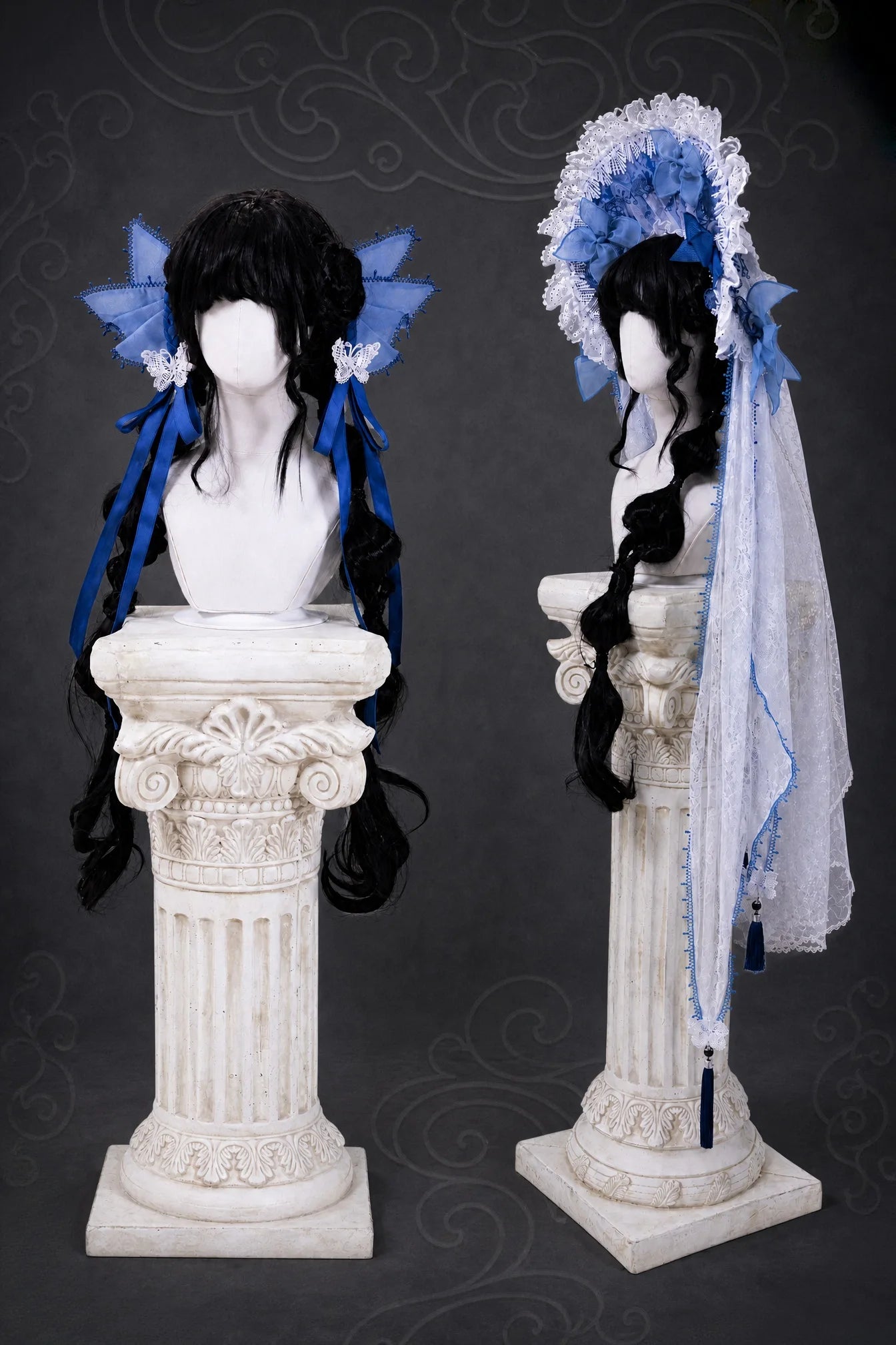 Butterfly Blue and White Porcelain Classic Lolita Accessories Set