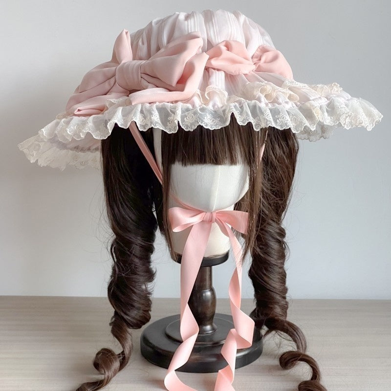Lolita Classic Vintage Doll Lace Parasol Hat LA1001