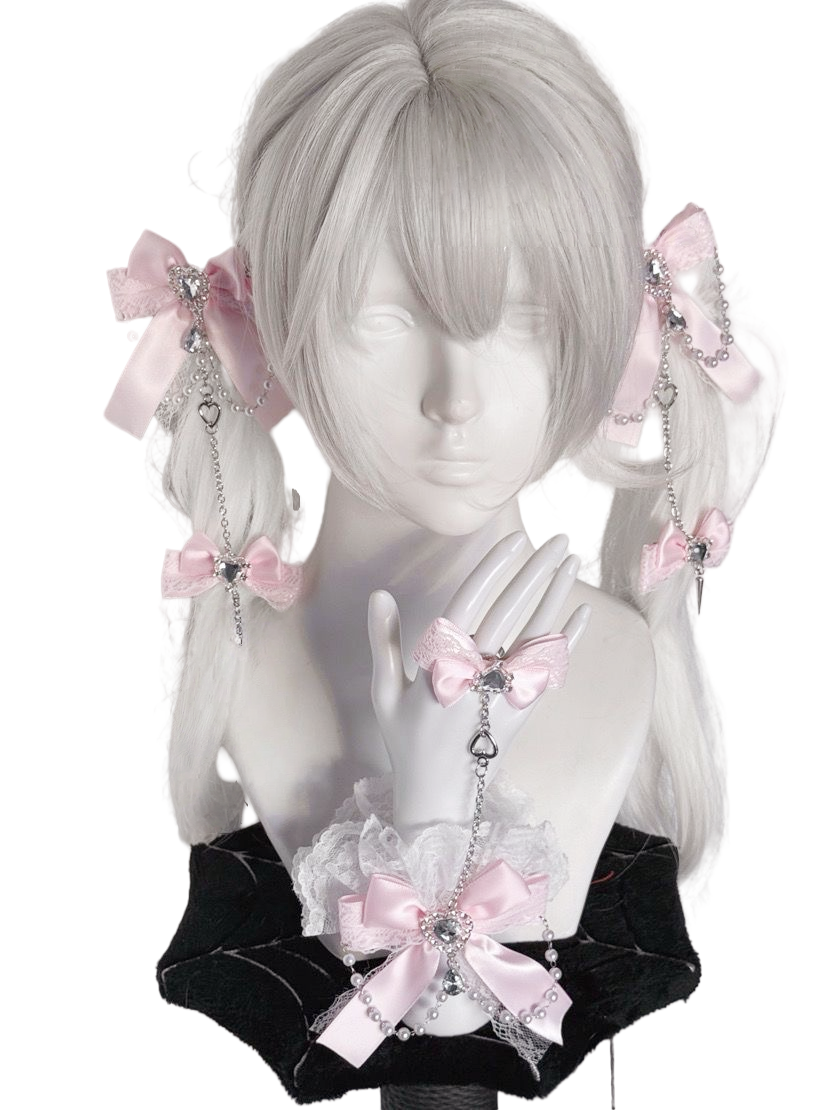 Y2K Harajuku Lace Hand Cuff & Slave Bracelet LE6005