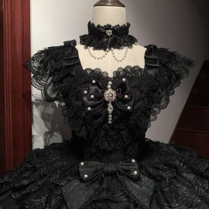 Lolita Ballet Lace Chiffon JSK Dress LS1025